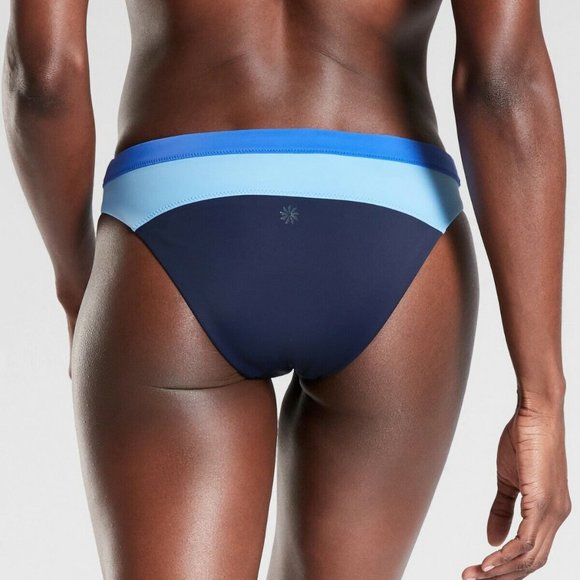 Athleta Freestyle Colorblock Bikini Bottom size L Blue - Picture 2 of 2